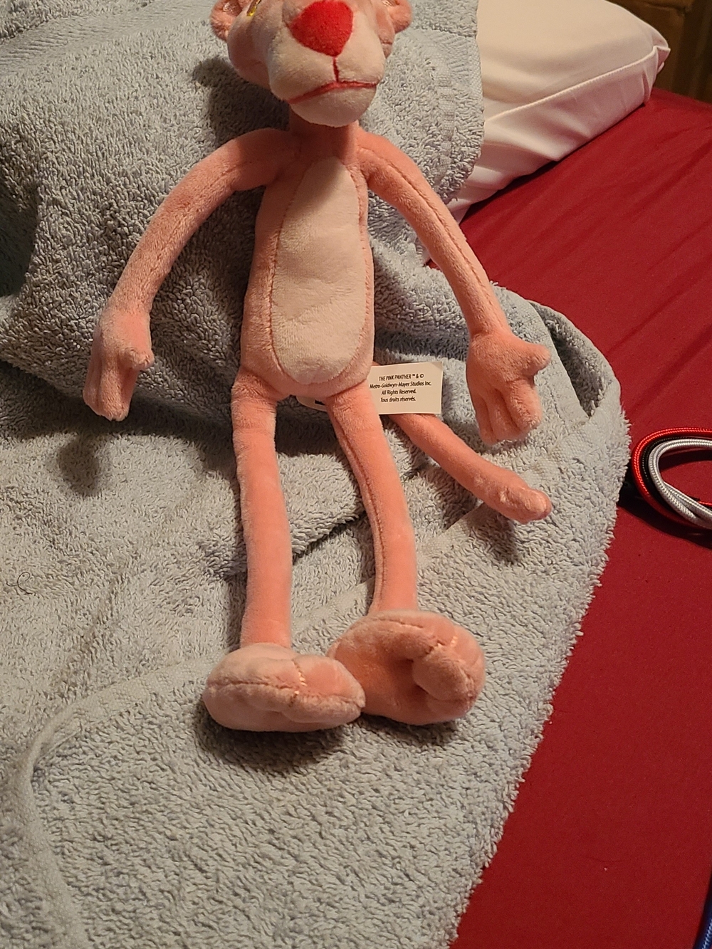 Vintage 1999 Pink Panther Plush Toy - Pink/Light Pink